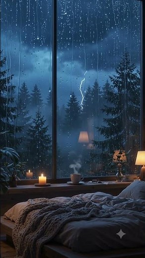 Night Rain - Sleep, Meditation, Relaxing, Study, insomnia, Reduce Stress #rain #thunderstorm 🌧️⚡
