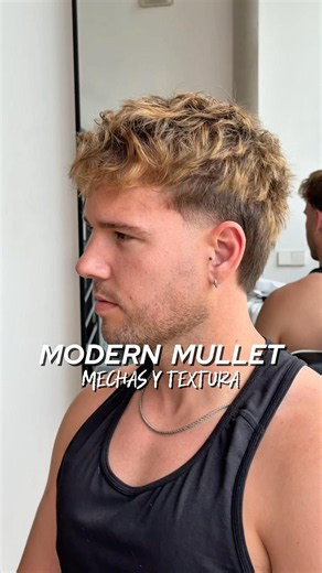 Mechas con gorro y modern mullet