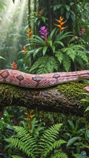 8k Video Pink python🤯 in jungle""