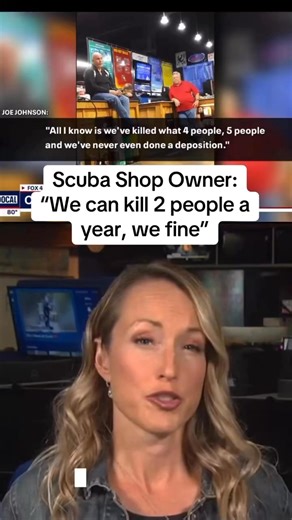 Shocking video: Scuba shop owner says they’ve had 4-5 deaths with no consequence, and his insurance agent says if they kill 2 people a year, they’re fine. Certification agency NAUI did nothing after receiving the video. Whistleblower hopes that changes now. @Fox4News #Justicefordylan #Scubasafety | Lori Brown