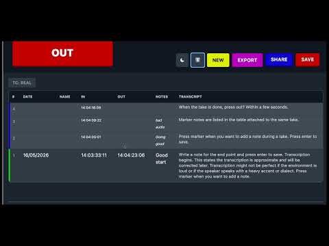 How to Log and Transcribe Video and Audio Recordings On The Fly.