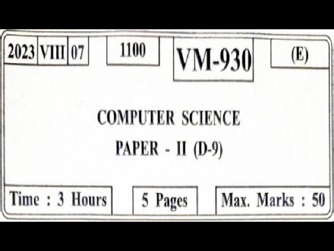 XII HSC JULY2023 Computer Science-II Question Paper Solution #hsc #computerscience #maharashtraboard