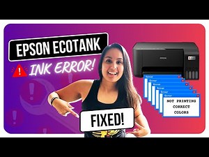 Epson Ecotank Ink Error | Not Printing Correct Colors