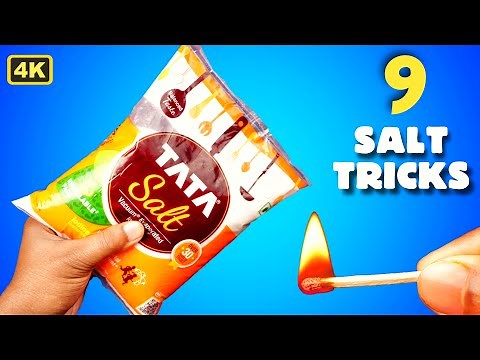 9 Amazing Salt Tricks || Science Experiments With Salt