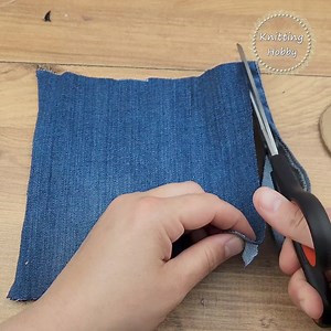 Making a Lavender Pouch from Old Jeans | Knitting Hobby