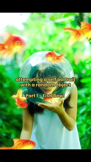 Self Portrait Photography with a Fish Bowl Object