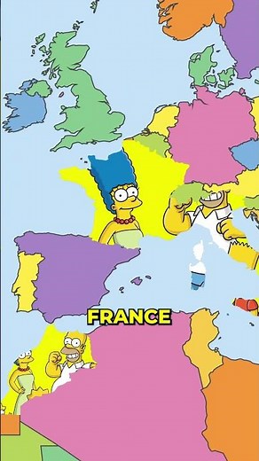 All Countries The SIMPSONS Have Visited! #geography #maps #simpsons