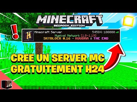 Comment Réellement Créer Un Serveur Minecraft Gratuitement Ouvert H24 Sur Minecraft Bedrock Édition?
