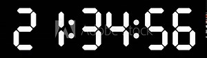 21:34 - 60 Second Full-Screen Countdown Timer with 7-Segment Display | 9:34 PM (Nine O'Clock Thirty-Four Minutes) | Twenty-One O'Clock, Thirty-Four Minutes