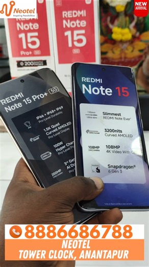 REDMI NOTE 15 PRO+ NEWLY LAUCHED MOBILE FULL STOCK AVAILABLE IN NEOTEL STORE. #shorts #viral #redmi
