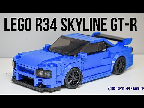 LEGO Nissan R34 Skyline GT-R Speed Champions MOC Tutorial