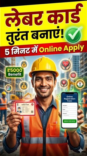 Get Your Labor Card Online Instantly | Apply from Home in 5 Minutes! #amritkaal #missionindradhanush