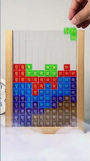ASMR Colorful Tetris Blocks on White Clouds ☁️ Relaxing Puzzle Stacking