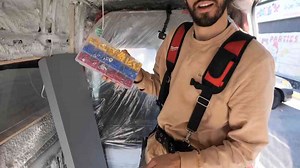 They had just hours to insulate their van before spray foam arrived