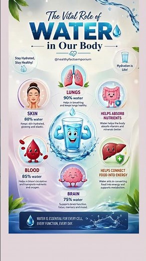 Why Water Is Essential for Your Body | Amazing Health Facts 💧 #healthylifestyle
