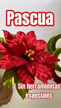 Eternal Poinsettia with Satin Ribbon Step by Step #eternalroses #crafts #eternalflowers