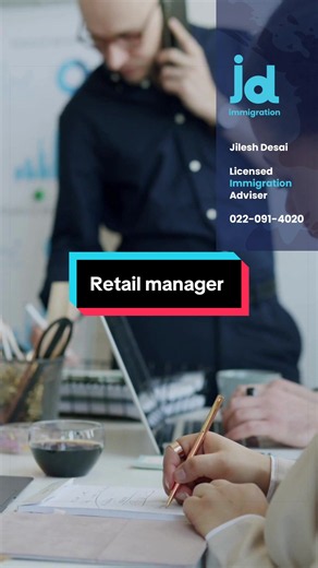 Can you apply for residency as a retail manager ? #foryou #news #nz #breakingnews #jdimmigration Disclaimer: I am a licensed immigration adviser regulated by the Immigration Advisers Authority (IAA). The information provided in this video is general in nature and is intended for informational purposes only. It does not constitute immigration or any other form of legal advice as defined under the Immigration Advisers Licensing Act 2007 or any other act. Every individual’s immigration situation is