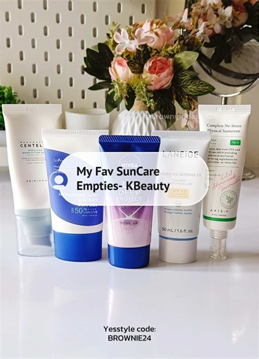 My Fav SunCrae empties 🌞✨ #BeautyContent #sunscreen #sunscreeneveryday #creatorsearchinsights #yssuncareempties #yesstyle #yesstyleinfluencers @YesStyle @YesStyleInfluencers @SKIN1004 US @skin1004_influencers @NIVEA @isntree @isntree_influencers @AXIS-Y @AXIS-Y Influencers @LANEIGE Korea @laneige_us