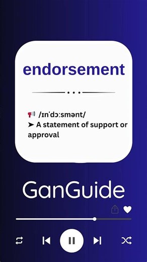 C1 English Word: ENDORSEMENT | Meaning & Pronunciation