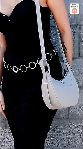 DIY Half Moon Crossbody ✨👜 Popular Polène Dupe Bag Tutorial 💓 #bagmaking #bagpattern