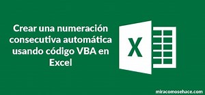 Cómo Crear una Numeración Consecutiva Automática Usando Código VBA en Excel | Mira Cómo Se Hace