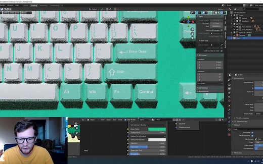 「双语字幕」如何在Blender中设计和3D渲染键帽 - 2020年4月更新