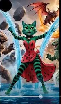 "Superhero Cats Fight Alien Monsters 👽🐱 | Epic Funny Cat Battle Animation" #EpicCatFight #FunnyCats