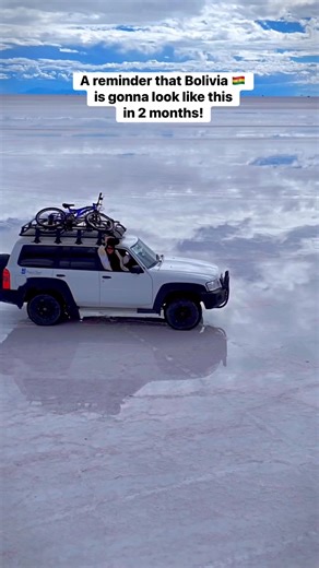 Salar de Uyuni: The World’s Largest Mirror 🤍 . During the rainy season, a thin layer of water transforms this vast salt flat into a perfect mirror, reflecting the sky so seamlessly it feels like stepping into another world. . When to visit? 🌦️ Rainy season (December–April): For the iconic mirror effect ☀️ Dry season (April–October): For striking, crystal-clear salt patterns How to get there? 📍 ✈️ Fly into Uyuni Airport from La Paz 🚌 Or take an overnight bus from La Paz Where to stay? 🏩 📍 H