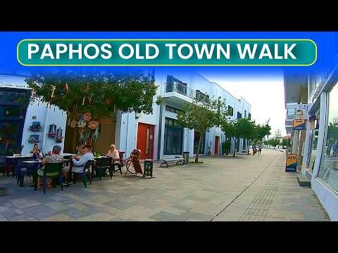 Cyprus Walking Tour 4K: Walking Through Paphos Old Town