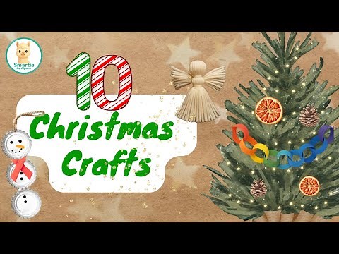 DIY Christmas Tree Decorations 🎄 | 10 Easy Craft Ideas for Kids + Song!