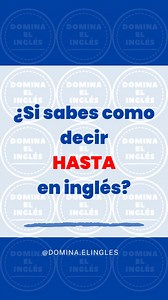 ¡Descubre las múltiples formas de decir "hasta" en inglés en este fascinante reel! 🌟 Desde "Even" hasta la precisión de "until" y la definición de plazos con "by", exploraremos cómo estas palabras clave enriquecen nuestro vocabulario en inglés. 📚 Prepárate para sumergirte en el mundo del inglés, ¡porque aprender nunca ha sido tan emocionante! 🚀✨ . . . . #latinosenusa #argentinosenusa #colombianosenusa #inglesrapido #InglésOnline #Inglés | Domina el Inglés