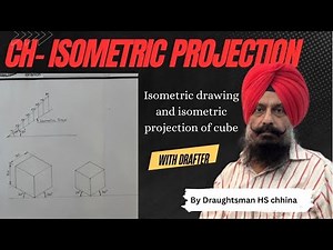 Ch-16 fig 16.6 Cube Isometric Drawing and Projection |Complete Tutorial for B.Tech 1st |Eng. Drg.
