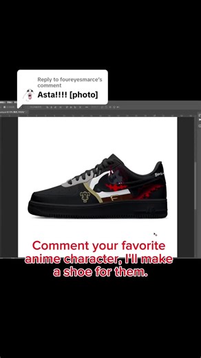 Custom Shoes Inspired by Black Clover's Asta