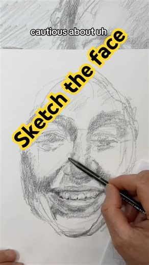 Sketch the face from a photo reference