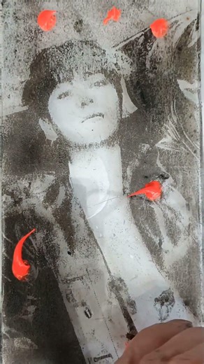 BTS Jungkook Image Transfer #bts #btsarmy #arirangbts #kpop #gelliplate #gelpress #imagetransfer