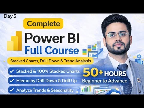 Power BI Full Course 2026 | Day 5 | Advanced Visuals, Drill Down & Trend Analysis
