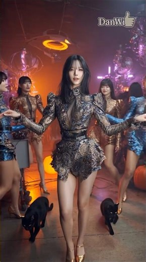 A stylish dance with their lively rhythm 💃✨Subtitle: Catchy beats and smooth moves