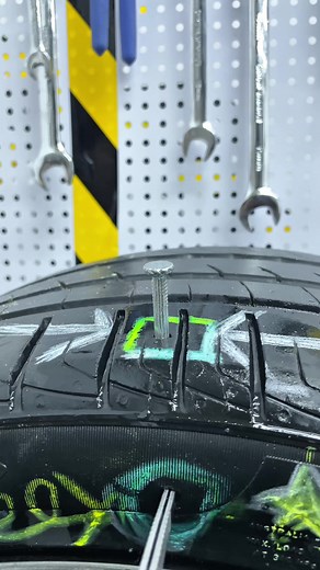Quick Tire Repair with Self-Sealing Rubber Nails