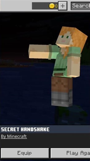 Minecraft emote secret handshake #Minecraft