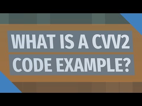 What is a cvv2 code example?