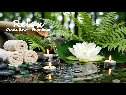 Relaxing Piano Music for Stress Relief + Water Sound 🌿 Deep Sleep, Spa and Massage Music