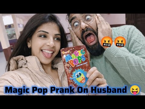 Prank On Husband 😝 Magic Pops Candy Prank On Husband 😱 Unexpected Reaction 😱