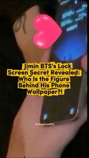 🤫 Jimin BTS's Lock Screen Secret Revealed: Who Is the Figure Behind His Phone Wallpaper?! #btshorts