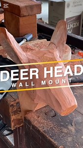 What the buck! 🦌 We realised one thing while carving this - antlers are just dramatic eyebrows! 🫎 . . . #woodcarving #powercarving #deerhead #diywoodwork #sawdust #woodworkersofinsta #crafty #woodworkings | Arbortech