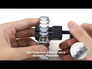 Remove the strap with a special adjustment tool