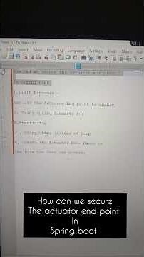 Advanced Java Interview Questions 2025 | How to Secure Actuator Endpoints in Spring Boot?