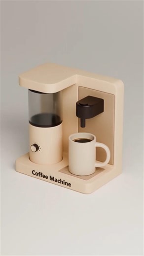 How to Create this Coffee Machine Render in Blender from Modeling to Rendering #blender #3d