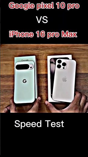 Google pixel 10 pro Vs iPhone 16 pro Max speed Testing 📱⚡#trending #viral #shorts