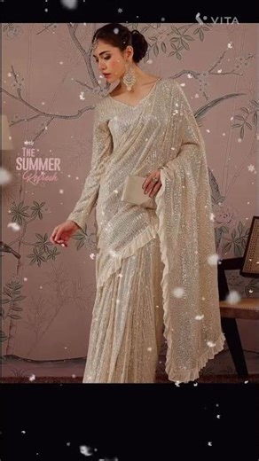 Shae by SASSAFRASEmbellished Sequinned Ready to Wear Saree#fashion 🤍🤍🤍🤍