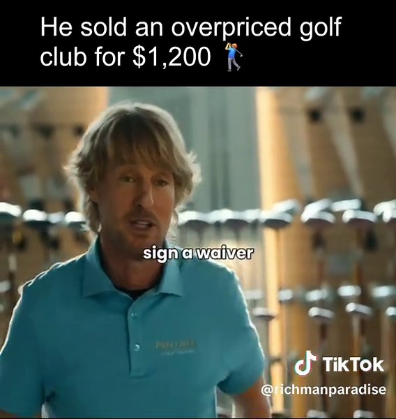 He sold an overpriced golf club for $1,200 🏌️‍♂️ This salesman pitched a golf club at a ridiculously high price—and the client bought into it easily. But it wasn’t really about the price. When the seller told the man, “You’re probably not good enough for this club,” the client took that personally and had to prove him wrong. After taking a swing, the salesman hyped him up by saying how incredible he looked with that club in his hands 😎. That’s when he revealed the $1,200 price—and justified it